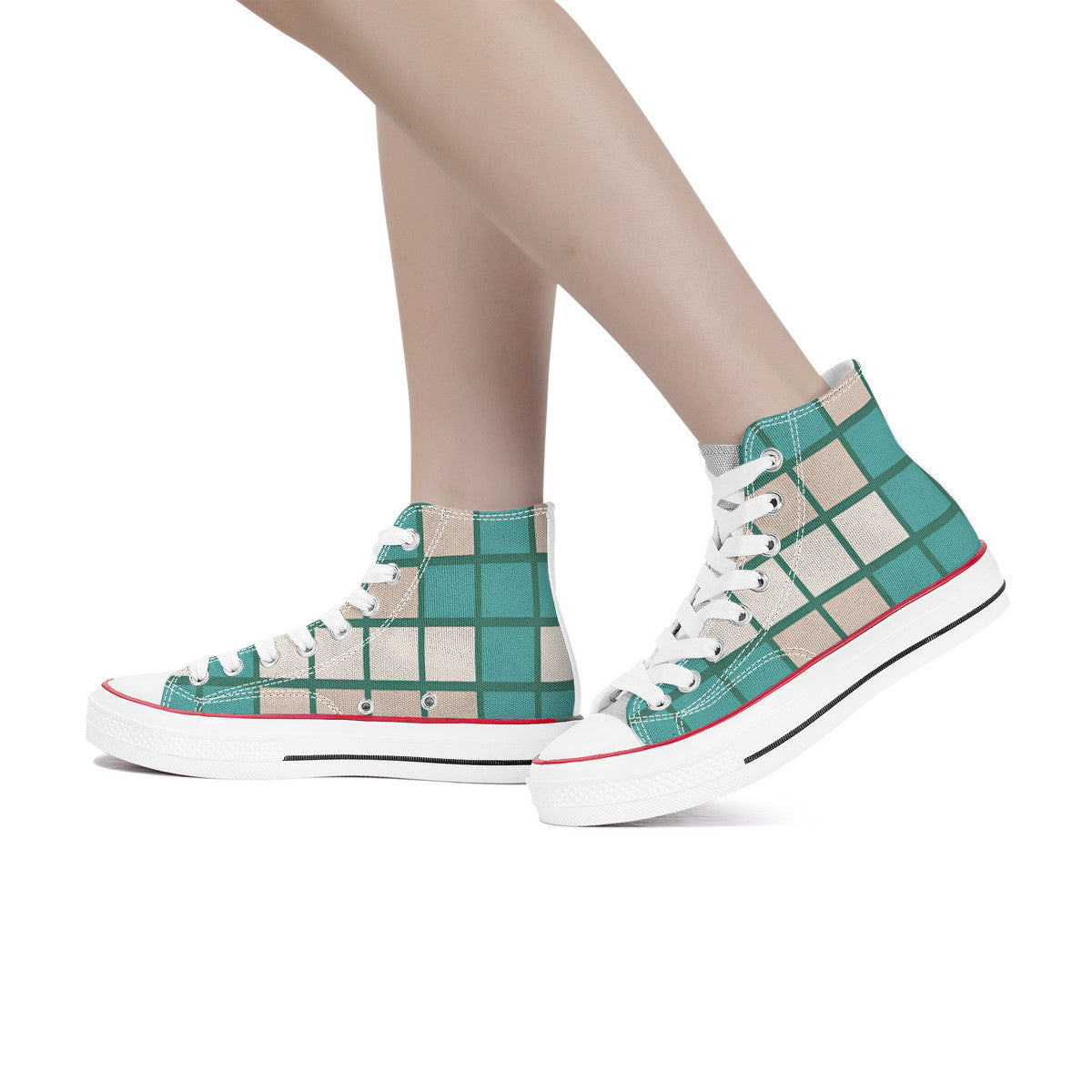 Women’s Checkered High-Top #19