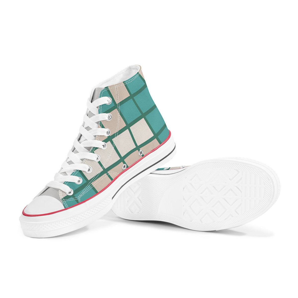 Women’s Checkered High-Top #19