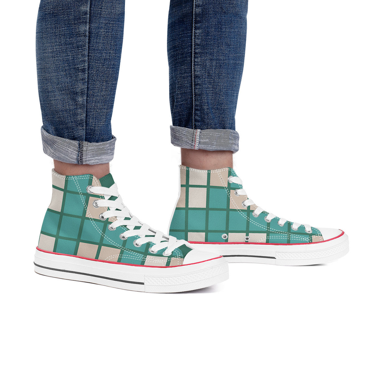 Men’s Checkered High-Top #19